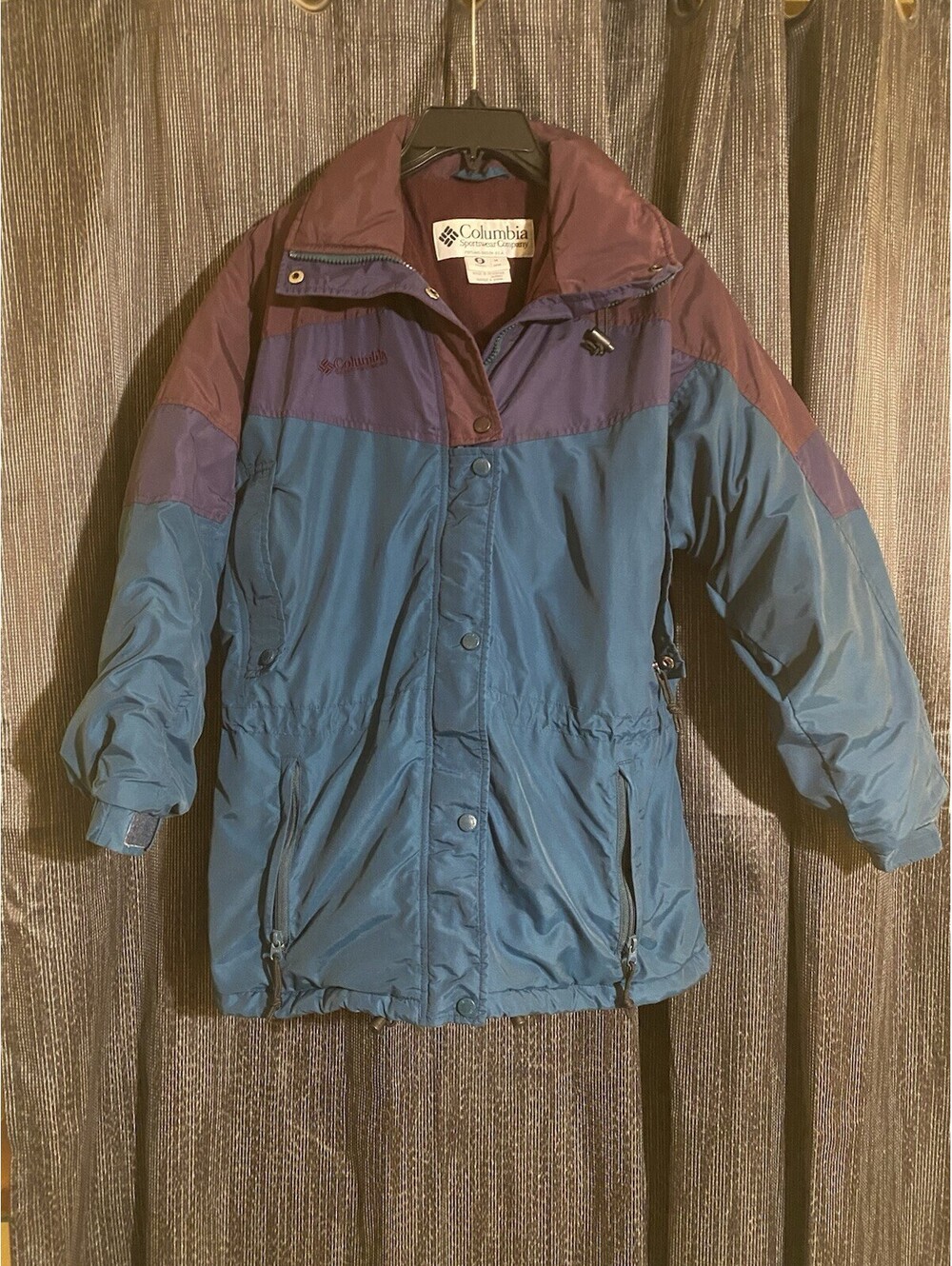 Columbia Women's Size Small Winter Coat - VTG Y2K Era - Teal Burgundy Purple